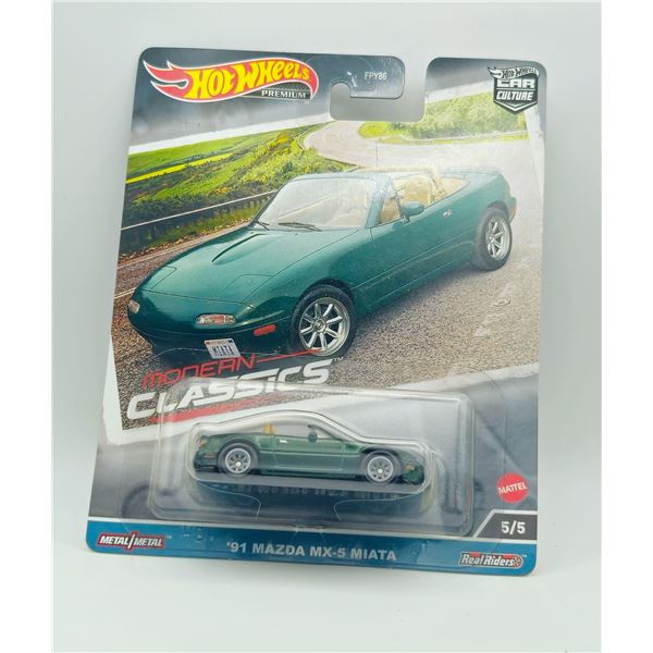 HOT WHEELS PREMIUM MODERN CLASSIC 91 MAZDA MX-5