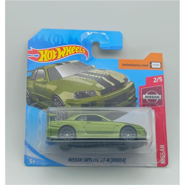 HOT WHEELS SHORT CARD NISSAN SKYLINE GT-R (BNR34)