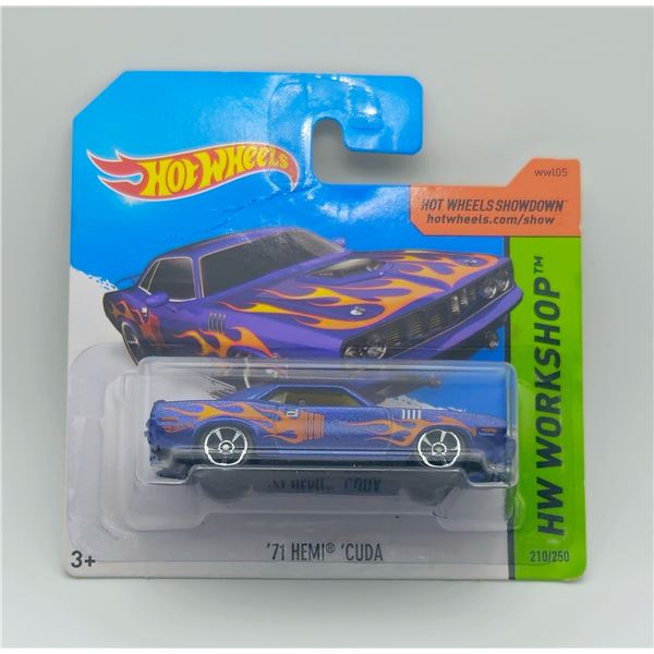 HOT WHEELS SHORT CARD 71 HEMI CUDA HW WORKSHP