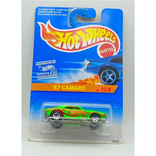 HOT WHEELS 1996 MOD BODS 67 CAMARO LIME GREEN/RED
