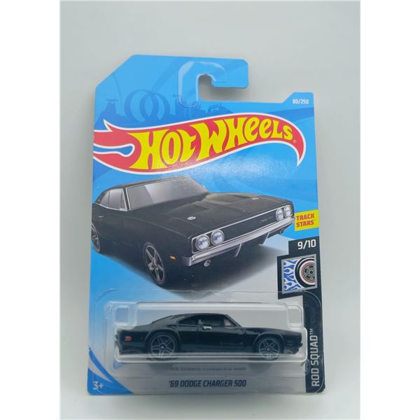 HOT WHEELS 69 DODGE CHARGER 500 ROD SQUAD BLACK