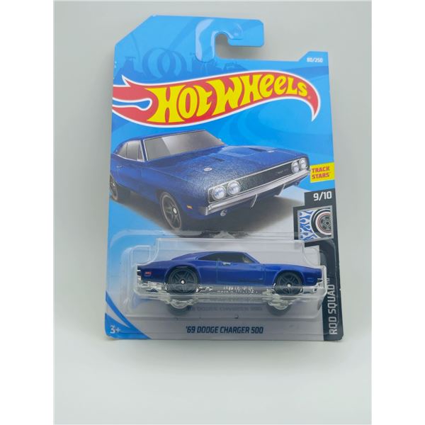 HOT WHEELS 69 DODGE CHARGER 500 ROD SQUAD BLUE