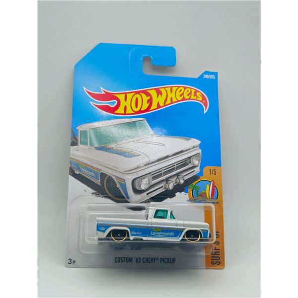 HOT WHEELS SURF'S UP CUSTOM 62 CHEVY PICK UP WHITE
