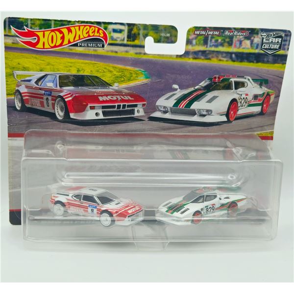 HOT WHEELS PREMIUM 2 PACK BMW M1 PROCAR & LANCIA