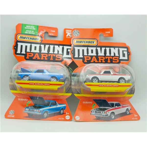 2 MATCHBOX MOVING PARTS 1978 SUBARU BRAT BLUE &