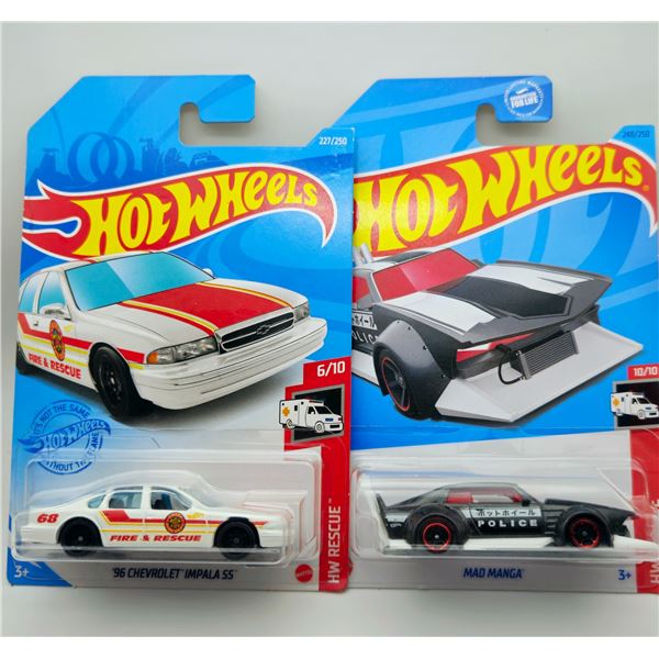 2 HOT WHEELS RESCUE 96 CHEVROLET IMPALA SS