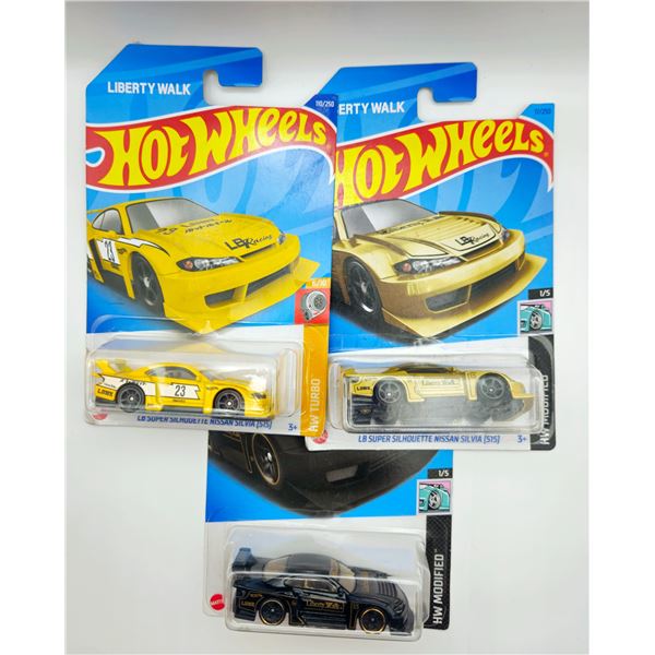 3 HOT WHEELS LB SUPER SILHOUTTE NISSAN SILVIA (S15