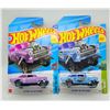 2 HOT WHEELS 55 CHEVY BEL AIR GASSER'S BLUE &