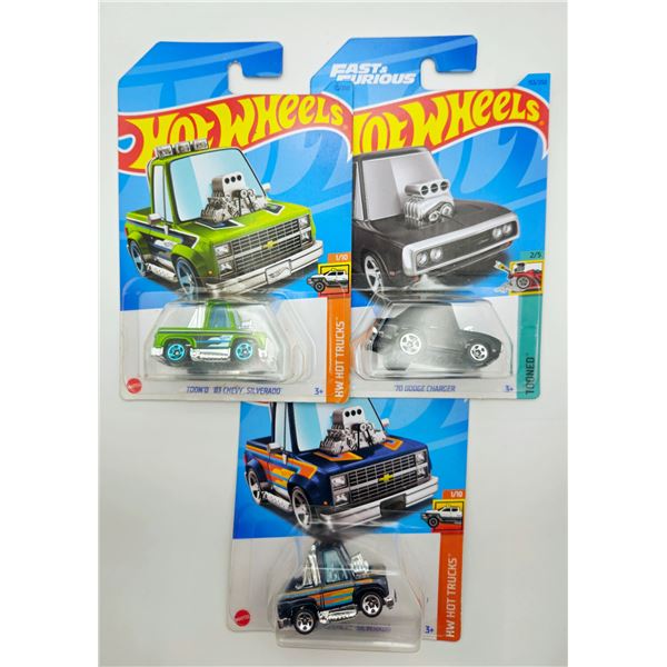 3 HOT WHEELS TOONED 83 CHEVY & 70 CHARGER & 1983