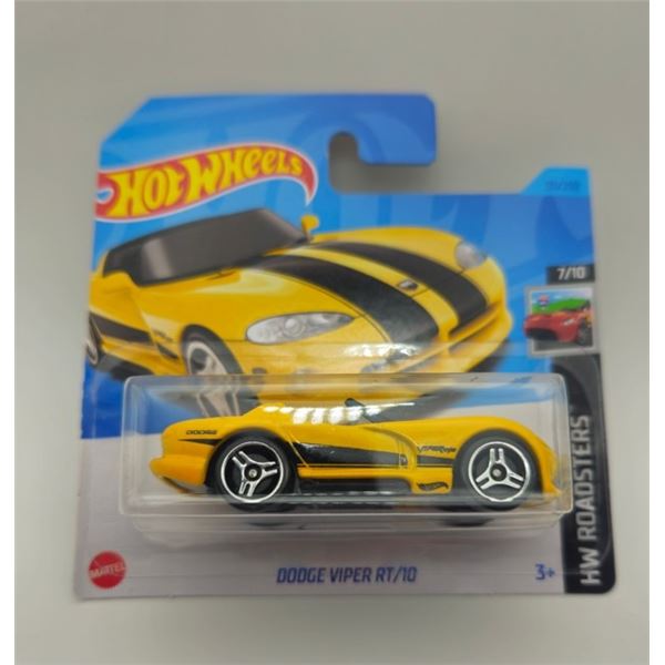 HOT WHEELS SHORT CARD DODGE VIPER RT/10 YELLOW