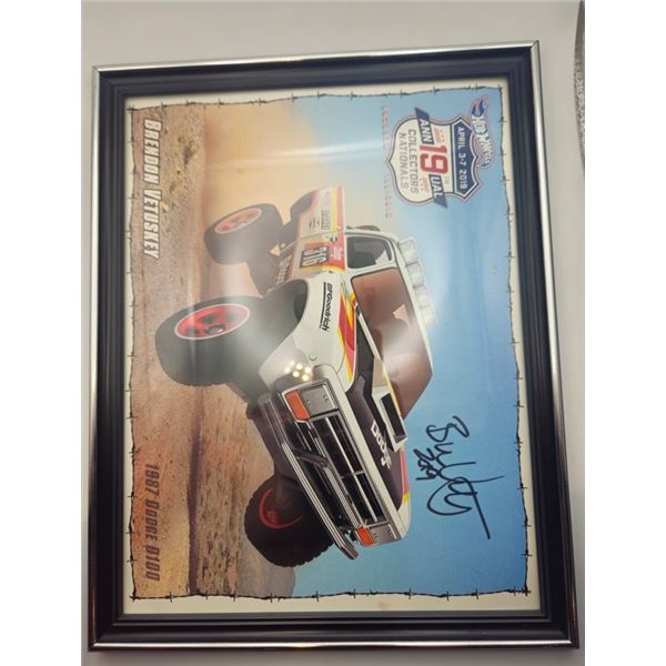 HOT WHEELS 19TH ANNUAL SIGNED PRINT BRENDON