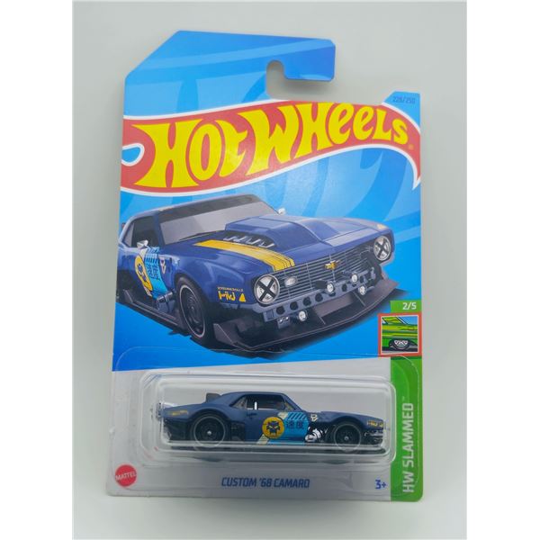 HOT WHEELS CUSTOM 68 CAMARO HW SLAMMED MATTE BLUE