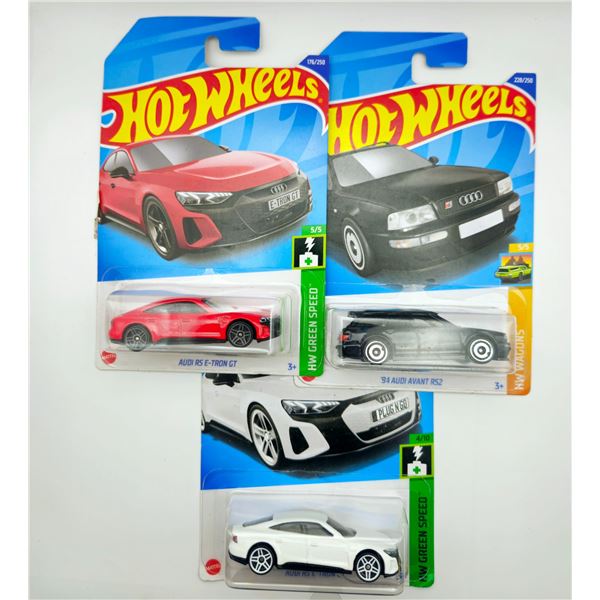 3 HOT WHEELS AUDI RS E-TRON & 94 AVANT
