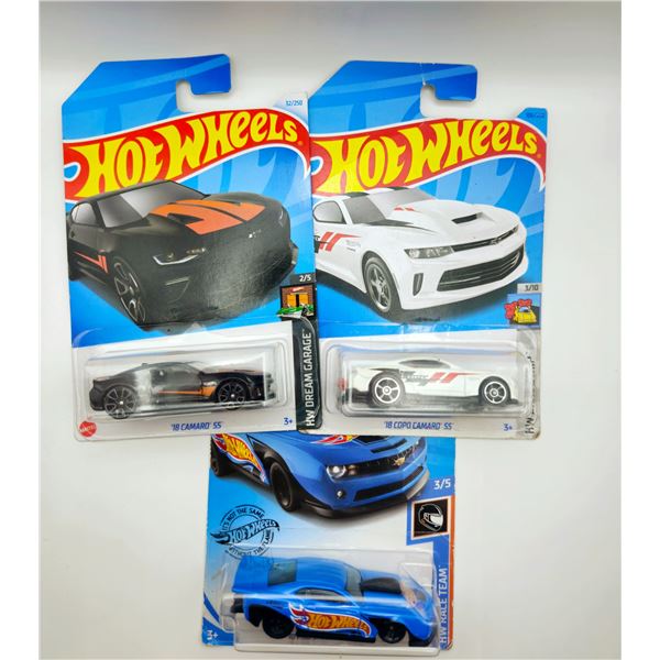 3 HOT WHEELS CAMARO 2018 SS &2010 PRO STOCK