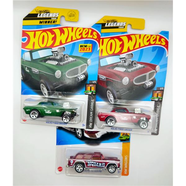 3 HOT WHEELS CLASSIC 55 NOMAD & VOLVO P1800