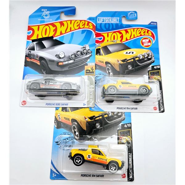 3 HOT WHEELS PORSCHE 928S SAFARI