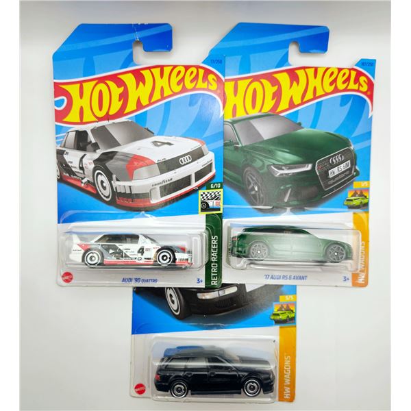 3 HOT WHEELS AUDI 90 QUATTRO & 17 RS 6 AVANT & 94