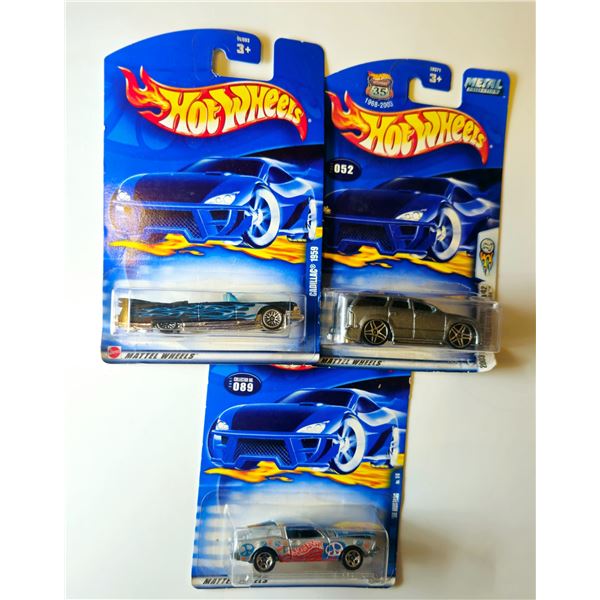 3 HOT WHEELS 2002 RELEAES 68 MUSTANG, 1959