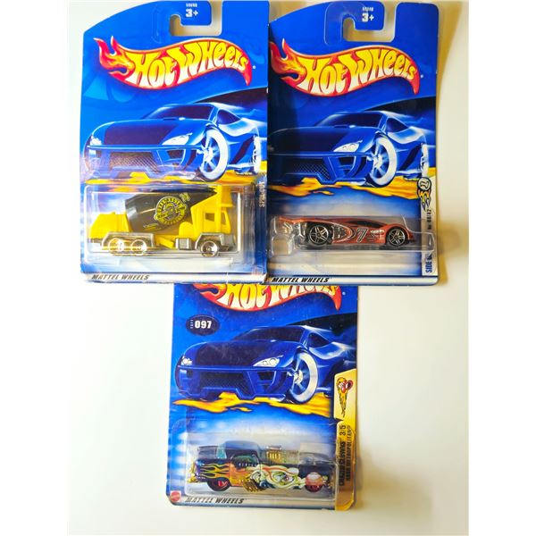 3 HOT WHEELS CRAZED CLOWNS, SPIN-OUT, SIDE DRAFT