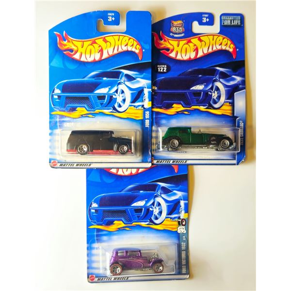 3 HOT WHEELS 56 FORD, 35 CADILAC, 32 FORD VICTORIA