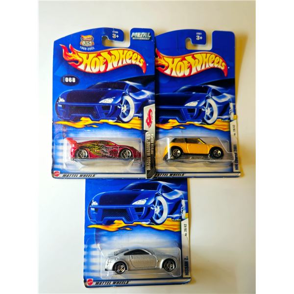 3 HOT WHEELS NISSAN Z, TOYOTA CELICA, MINI COOPER