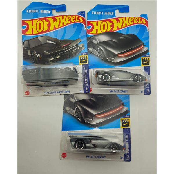 3 HOT WHEELS KNIGHT RIDER K.I.T.T CONCEPT &