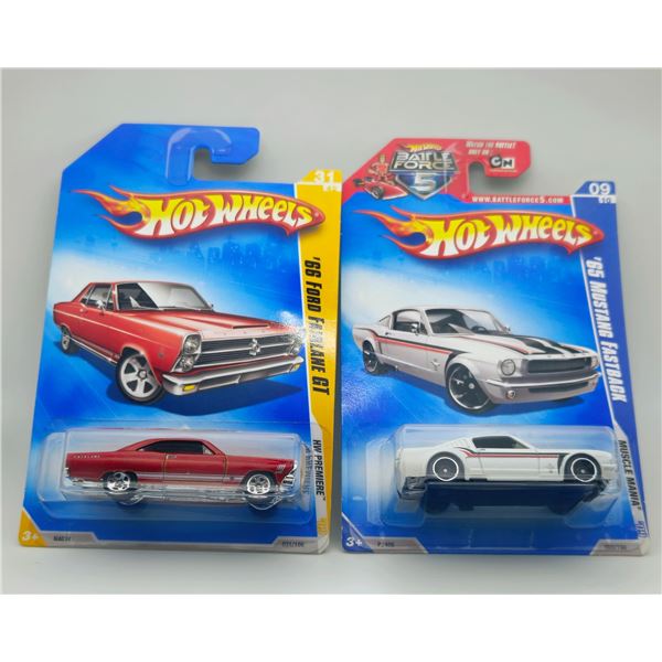 LOT OF 2 HOT WHEELS 65 MUSTANG FASTBACK & FAIRLANE
