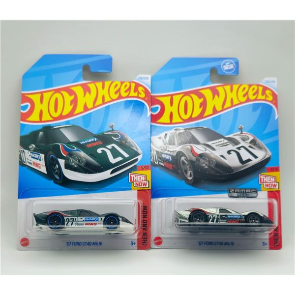 LOT OF 2 HOT WHEELS 1967 FORD GT40 MK.IV THEN &