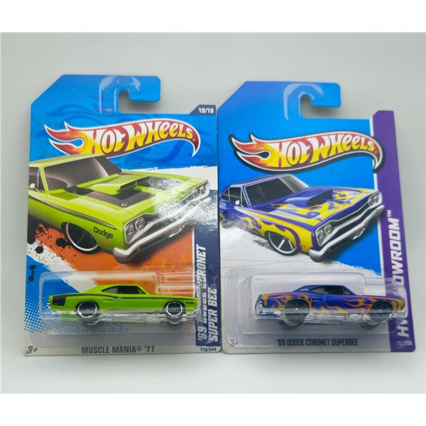 LOT OF 2 HOT WHEELS DODGE CORONET SUPER BEE