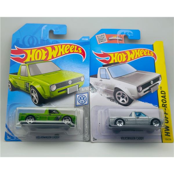 LOT OF 2 HOT WHEELS VOLKSWAGEN CADDY TRUCK GREEN