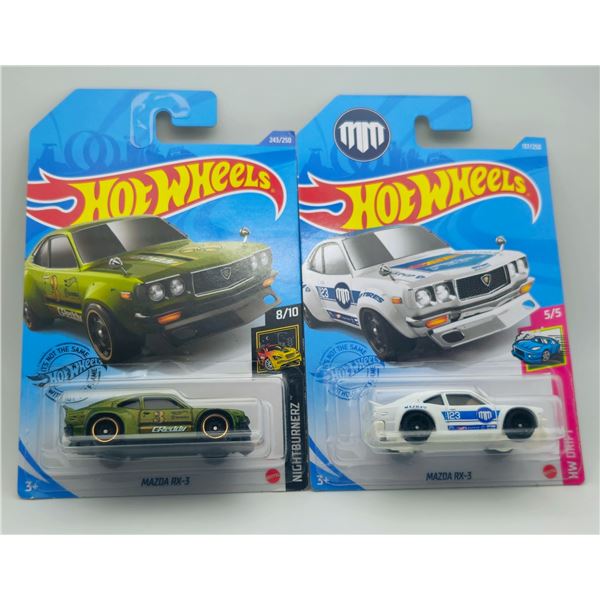 LOT OF 2 HOT WHEELS MAZDA RX 3 OLIVER GREEN &