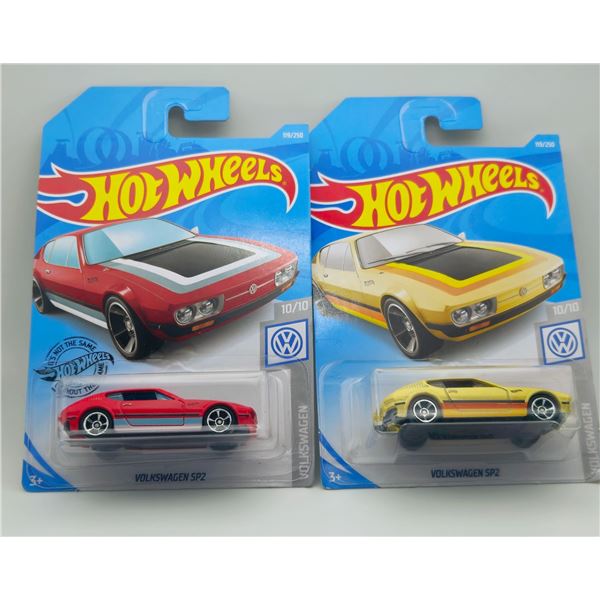 LOT OF 2 HOT WHEELS VOLKSWAGEN SP2 - CREAM FYD62
