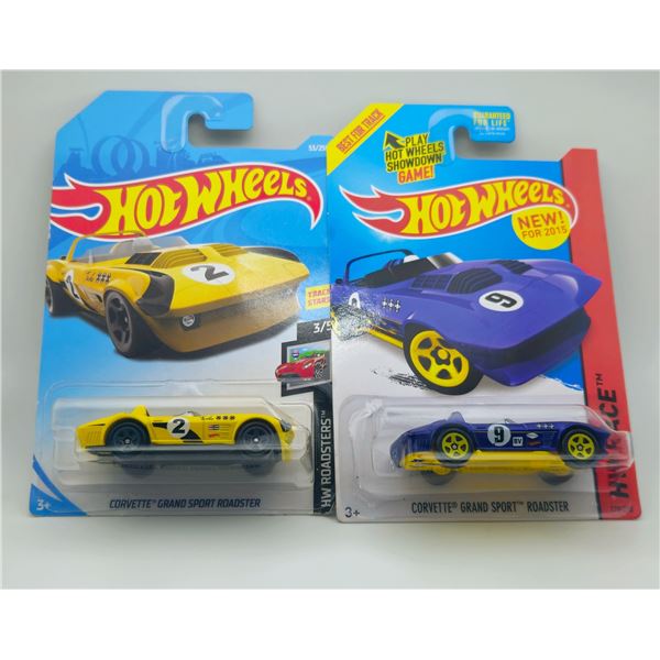 LOT OF 2 HOT WHEELS CORVETTE GRAND SPORT ROADSTER