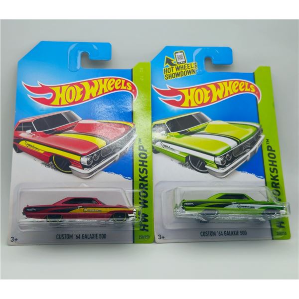 LOT OF 2 HOT WHEELS CUSTOM 64 GALAXIE 500 DARK