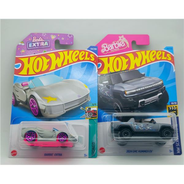 LOT OF 2 HOT WHEELS BARBIE EXTRA & 24 & HUMMER