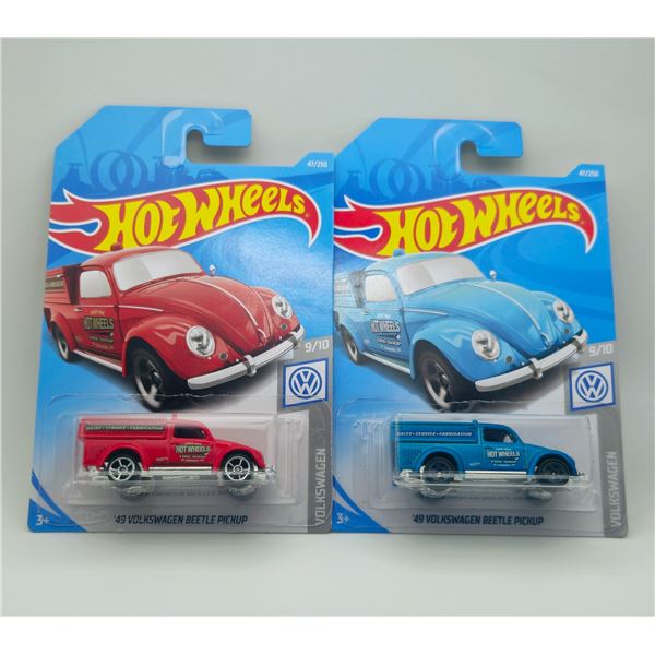 LOT OF 2 HOT WHEELS 1949 VOLKSWAGEN BEETLE PICK-UP