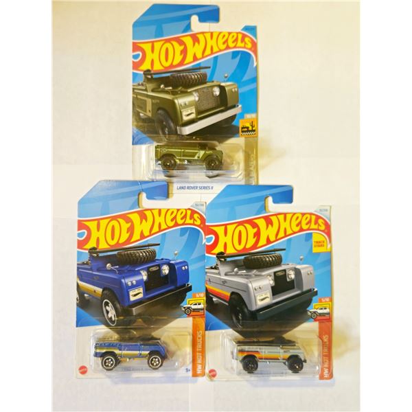LOT OF 3 HOT WHEELS LAND ROVER SERIES 2 GREEN