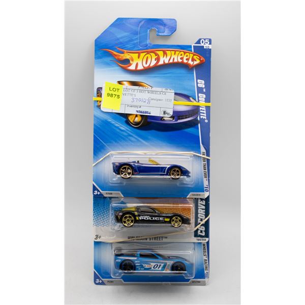 #142 LOT OF 3 CORVETTE HOTWHEELS C6 CORVETTES