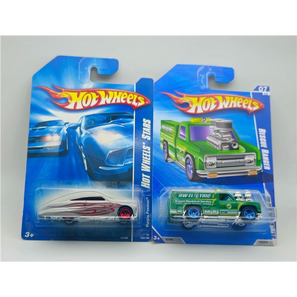 LOT OF 2 HOT WHEELS PURPLE PASSION & RESCUE RANGER