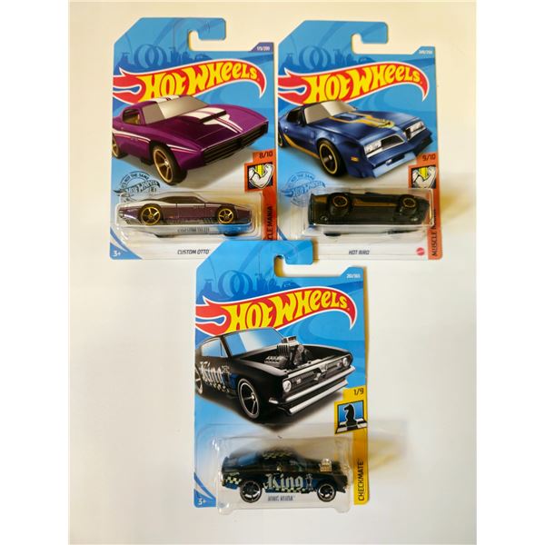 LOT OF 3 HOT WHEELS HOT BIRD & CUSTOM OTTO & KING