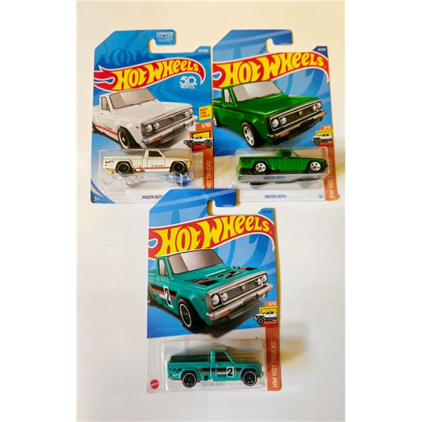 LOT OF 3 HOT WHEELS MAZDA REPU'S