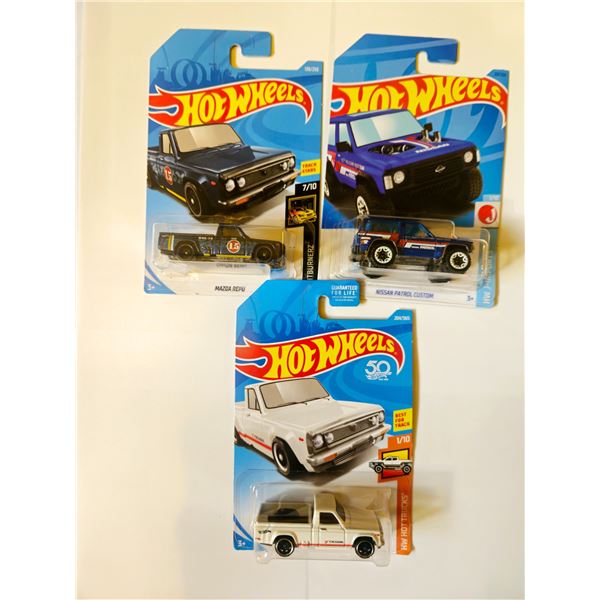 LOT OF 3 HOT WHEELS MAZDA REPU & NISSAN PATROL