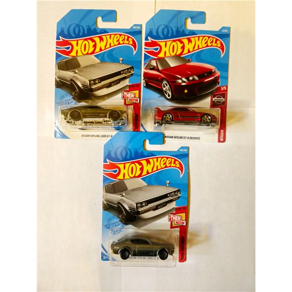 LOT OF 3 HOT WHEELS NISSAN SKYLINE GT-R (BCNR33) &