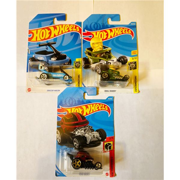 LOT OF 3 HOT WHEELS DRAGGIN WAGON &  HEADGASKET &