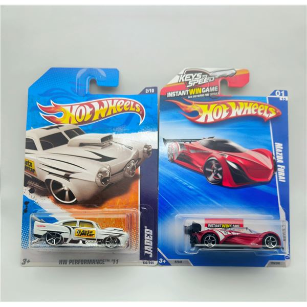 LOT OF 2 HOT WHEELS MAZDA FURAI 2011 & JADED 2010