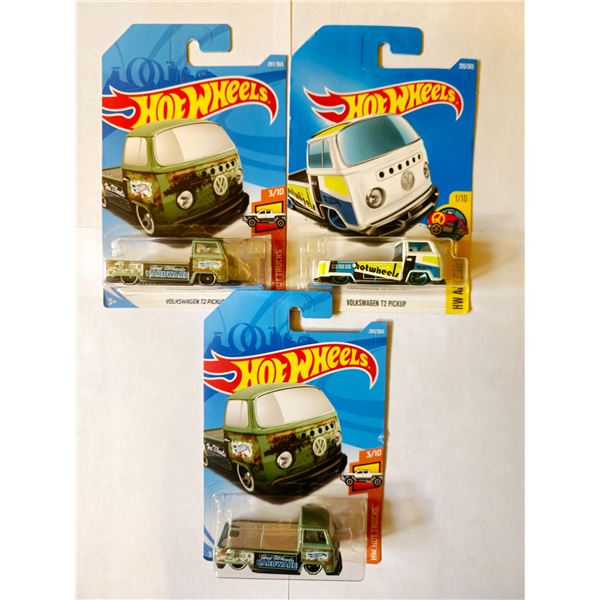 LOT OF 3 HOT WHEELS VOLKSWAGEN T2 PICKUP