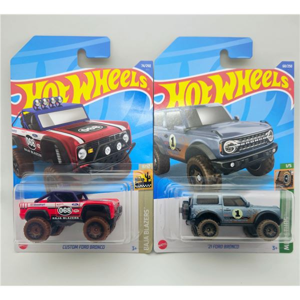 LOT OF 2 HOT WHEELS FORD BRONCO'S