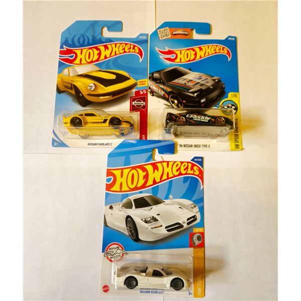 LOT OF 3 HOT WHEELS 96 NISSAN 180SX TYPE X & R390