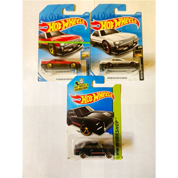 LOT OF 3 HOT WHEELS 82 NISSAN SKYLINE R30 & RS