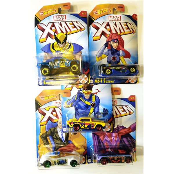 5 HOT WHEELS X-MEN SET COMIC CHARCTERS